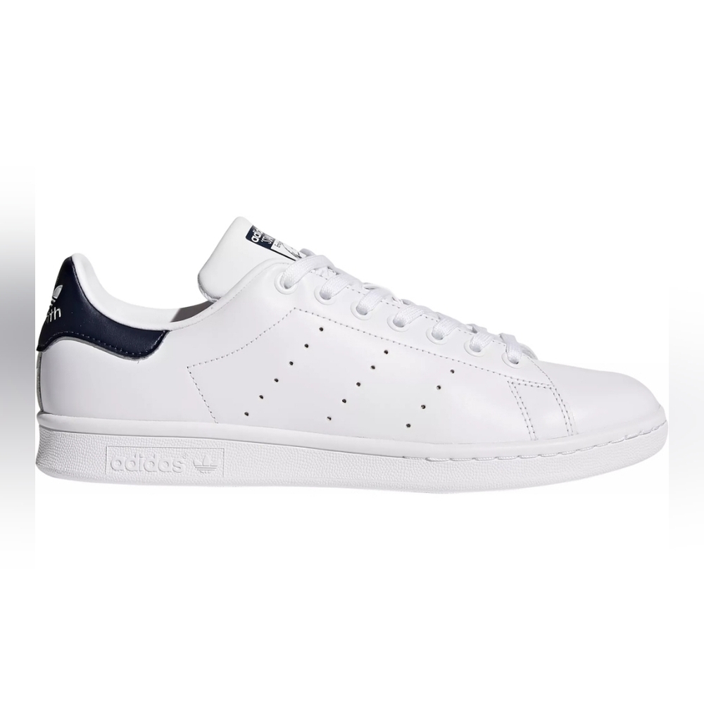 Adidas White Leather and Navy Sneakers Men's 7.5 Women's 9.5/10